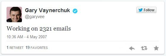 First Tweet - Gary Vaynerchuck