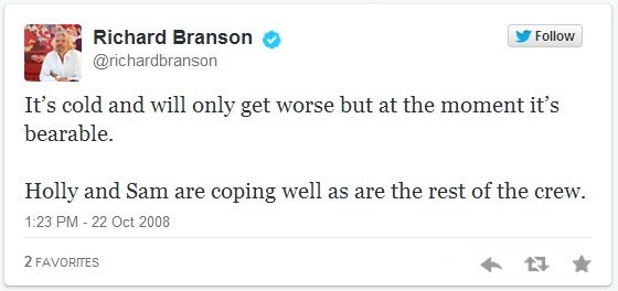 First Tweet - Richard Branson